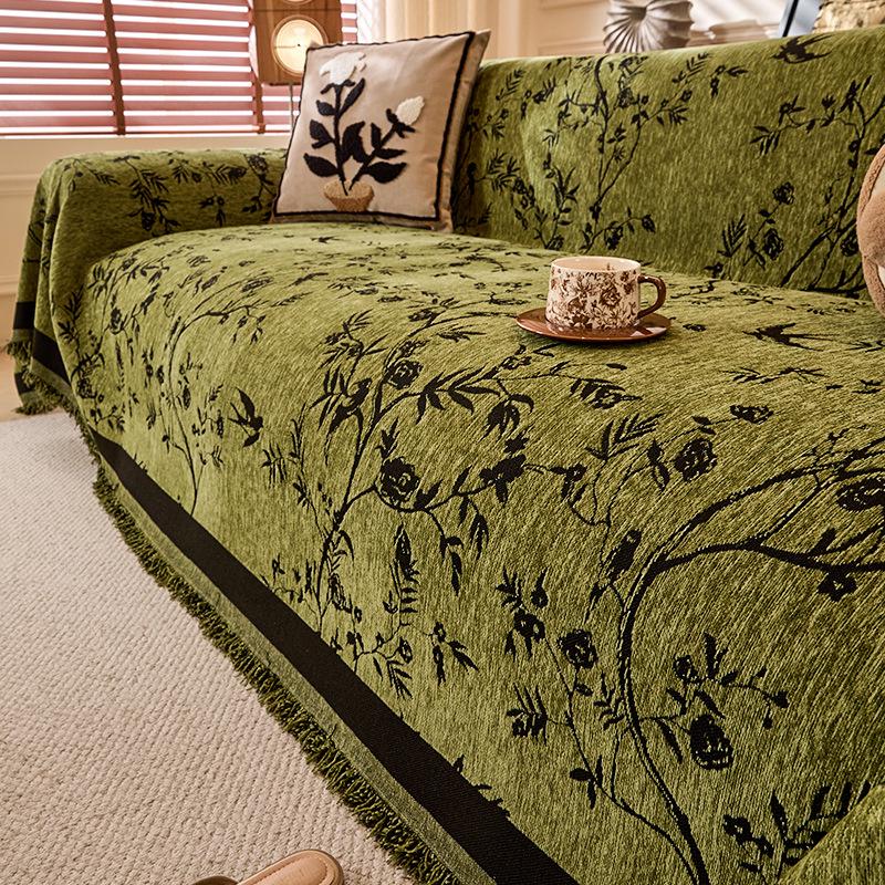 

Роскошный Ретро Чехол на Диван из Шенилла - Всесезонный, Защита от Царапин, Французский Дизайн 180*230cm Two-Seater