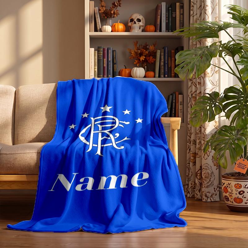 Rangers Fc Custom Flannel Blankets Soft Warm Cozy Throws for Home Decor Holiday Gifts