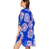 Women Beach Cover Up Shirt Dress Lightweight Swimwear Cover Up for Bikini Beachwear Long Sleeve Casual Summer Tunic Dress