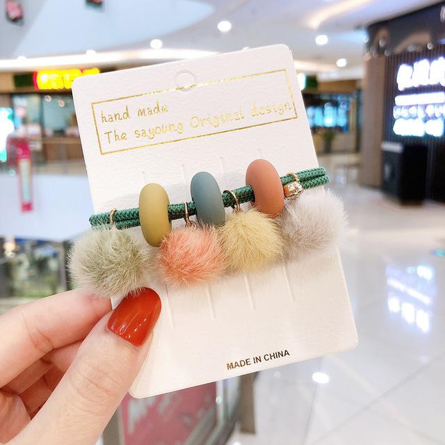 Korean Simple Scrunchie Women Girls Elastic Hair Rubber Bands Accessories Tie Hair Rope Ring Holder Ornaments Headdress