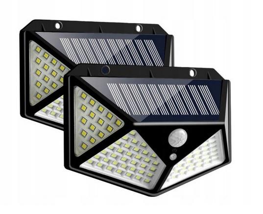 Kinkiet Led Solarna Lampa Z Czujnikiem Ruchu 100 Led