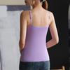 Women's Padded Cami Tank Tops Double Lined Spaghetti Strap Camisole Shirts with Built in Bra Slim Fitted Basic Summer Going Out Top
