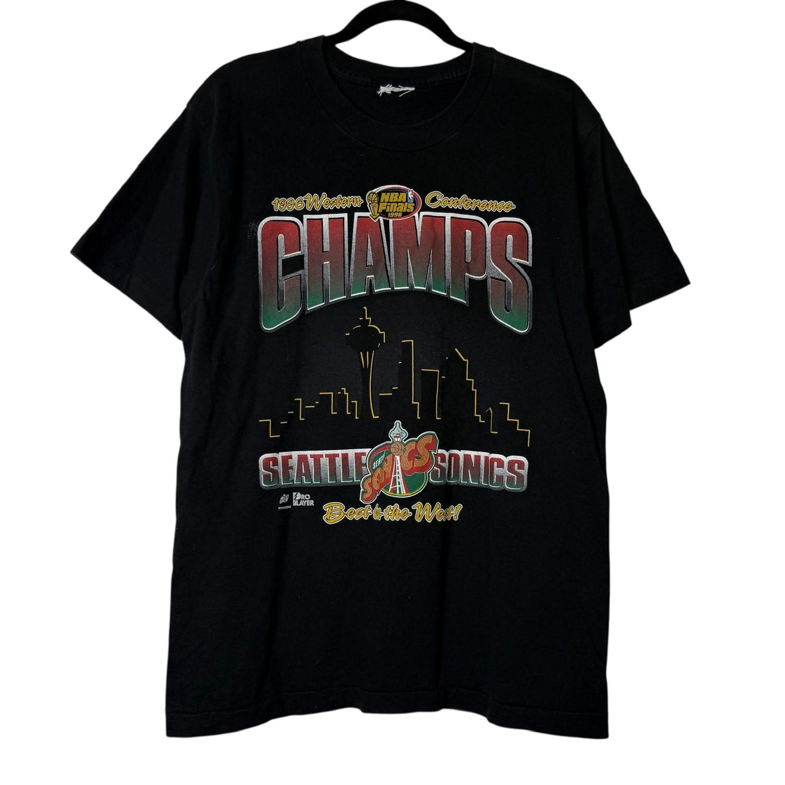 90 s Seattle Supersonics T shirt Sz L (B1661) 4XL