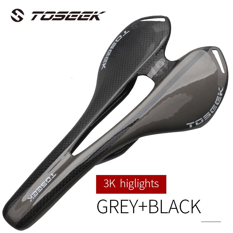 TOSEEK Carbon Sattel 7x9mm Streben Rennrad Mountainbike Sitz Atmungsaktiv Ultraleicht Professionelle Rennrad Ausrüstung