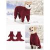 Full Body Dog Winter Coat With Double Side Plush Fleece Four Leg Dog Outfit Coldproof Winter Pajamas for Indoor Outdoor