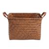 Brown Dirty Clothes Basket Imitation Rattan Weaving Home Storage New Storage Basket  Laundry