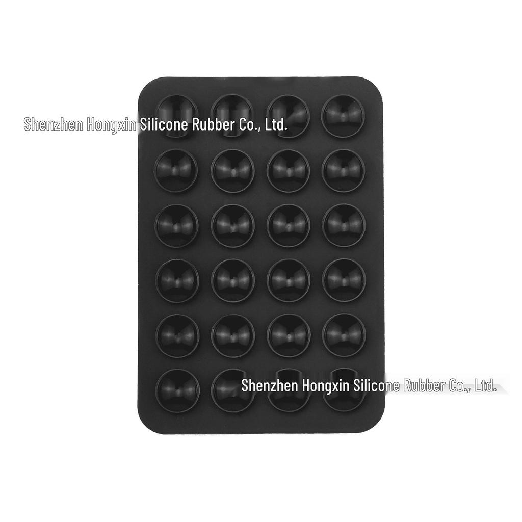 Silicone Suction Cup Holder for Mobile Phones - Square, Single-Sided, Set of 24