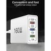 160W Multi Ports USB Charger Power Strip Type C Fast Charging Phone Charger Power Adapter Quick Charge EU/US Plug Travel Charger