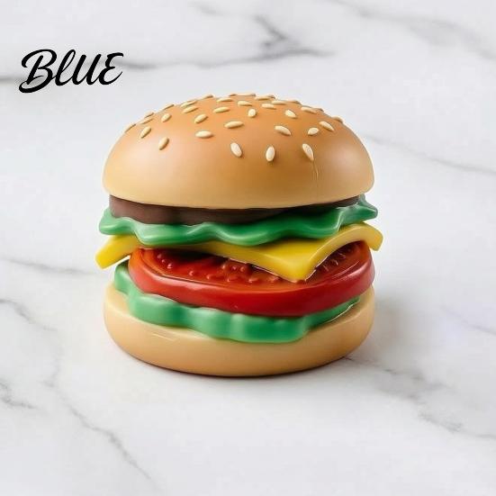 Fun Burger Hamburger Squeeze Toy Food Shape Slow Rising Fidget Realistic Handheld Squeezing Toys Soft Stress Relief Sensory Toy for Anxiety Gadgets
