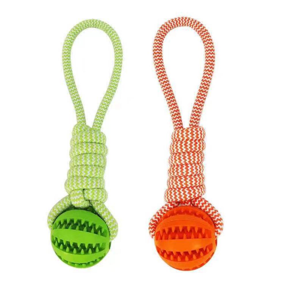 Pet Products Rubber Hand Pull Leaky Food Ball Teeth Gnawing Teeth Cleaning Dog Toy