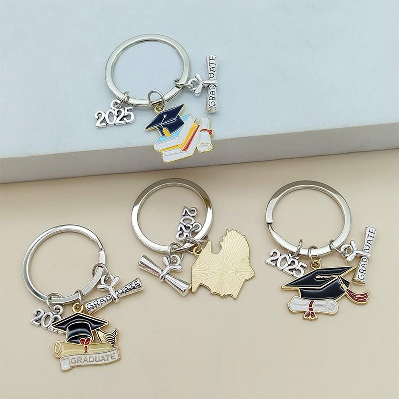 Přívěsek na klíče s knihou a čepicí k promoci 2025, kreativní dárek, unikátní držák na klíče, pamětní význam, přívěsek na klíče, taška, více stylů