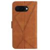 HT05 For Google Pixel 9a Case Skin-Touch Lines PU Leather Flip Phone Cover
