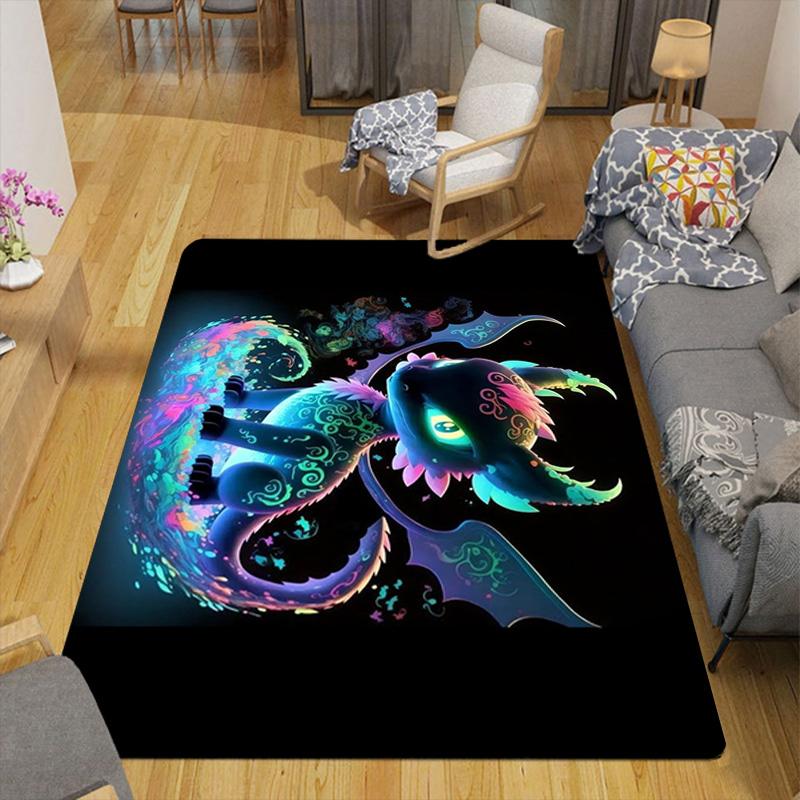 Luminescent Dragon Rug Floor Mat for Living Room or Bedroom Soft and Comfortable Carpet a Gift for Birthday and Holiday.MFF0918591
