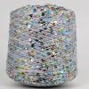 Hand-Knitted Bright Cotton Yarn with Sequins, 3MM+6MM, Combed and Fancy
