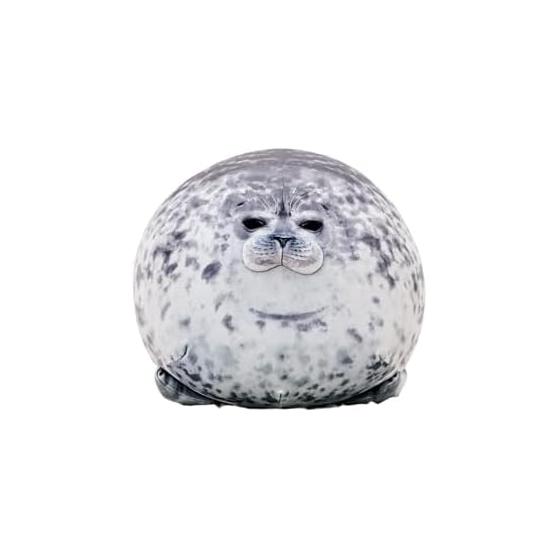 Bivoyud Seal Hugging Pillow Cushion Stuffed Toy Realistic Animal Fluffy Chewy Sleeping Pillow Nap Pillow (40CM, Seal)