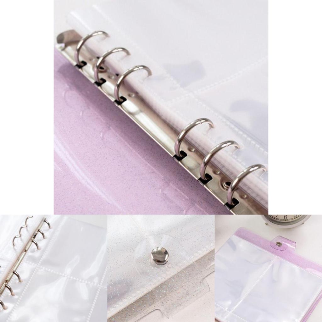 Transparent Sparkling Large Capacity 6hole Album With Pp Cover For Gift Giving And Collecting