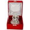 Silver Plated Pagdi Ganesh God Idol Statue Oxidized Finish with Beautiful Velvet Box Packing and with Carry Bag