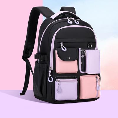 Large-capacity Candy Color Schoolbag Primary School Students Wear-resistant Backpack Simple Multicolored Casual Backpack Book