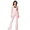 Women’s Colorblock Sports Jumpsuit - Nude-Feel, Slimming, Flared Yoga Outfit
