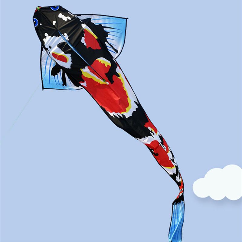 Large Chinese Style 3-Meter Koi Carp Kite with Long Tail - Easy to Fly in Light Breeze