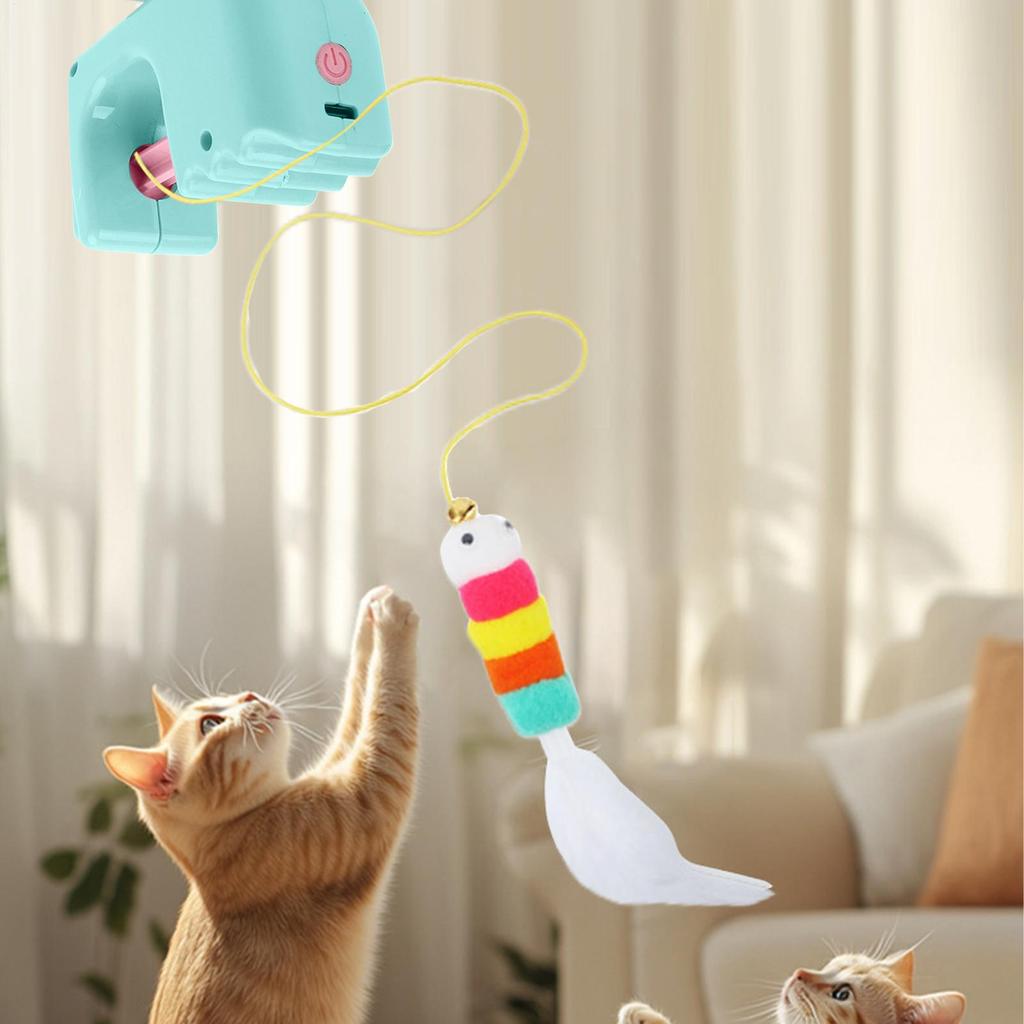 Cat Automatic Toy Electric Interactive Pet Game Kitten Enrichment Hangable Toy For Exercise Fitness Training Enrichment Boredom