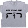 Funny Bicycle T Shirt Cool Life Behind Bars Cycling Shirt Retro Biking Shirts For Men Women Bicycle Humor Cyclist Graphic Tee Gift for Biker