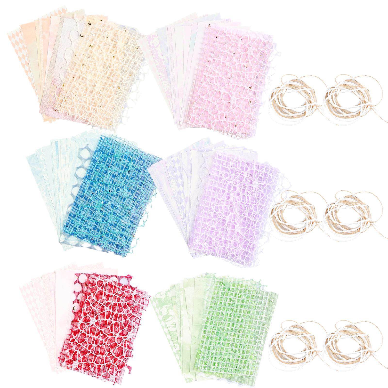 

90 листов бумаги для скрапбукинга, набор декоративных материалов, фактурная бумага ручной работы, журнал для скрапбукинга, принадлежности для скрапбукинга, набор бумажных сеток