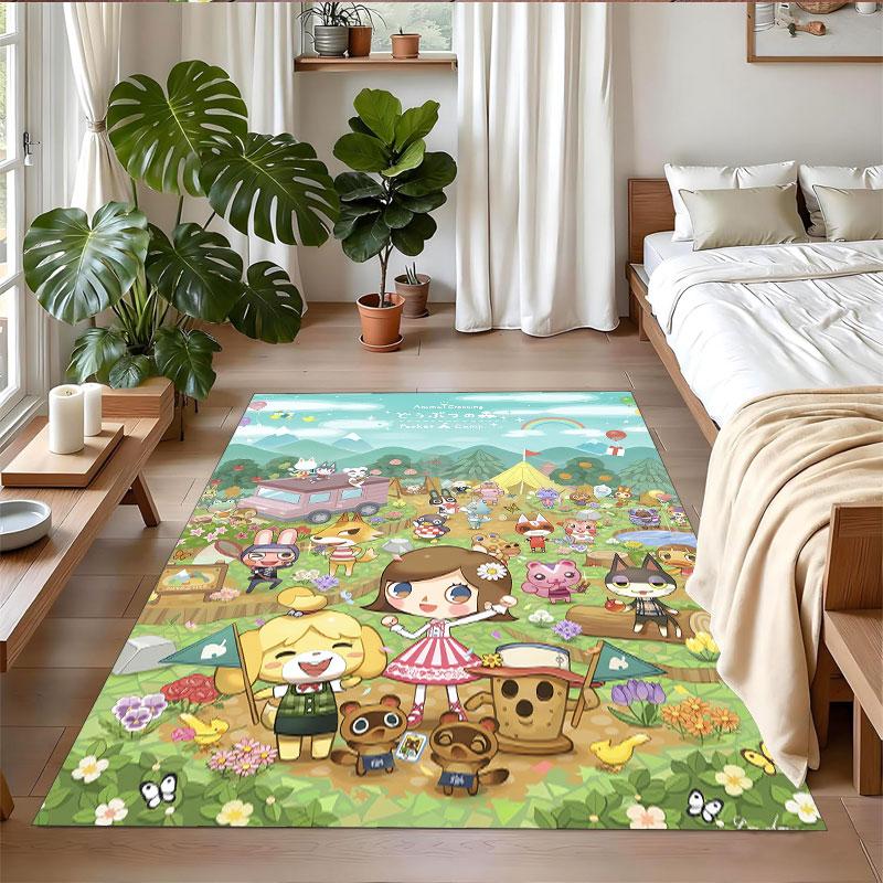 Crystal Velvet Rug Soft Non Slip Indoor Floor Mat Home DecorAnimal Crossing