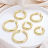 Gold-Plated Silver Cable Knit Hoop Earrings for Women - Trendy European and American Style Ear Ornaments