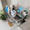 Gunmetal Wall-Mounted No-Drill Shower Storage Rack