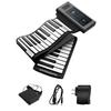 Roll-up Electronic Piano with 88 and 61 Keys, Silicone Keyboard for Kids, Shockproof, Portable, Rollable, Easy To Clean, Lightweight, and Wireless (A,