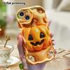 Phone Case: 2D Flat Design Suitable for iPhone 18 17 16 15 14 13 Pro Protective Case, Pumpkin Jack Lantern, Perfect Christmas and Halloween Holiday Gi