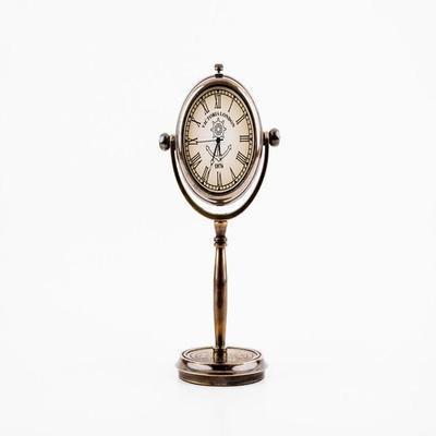12.7 Cm Victorian London Brass Desk Clock Solid Brass Engraved Table Watch Home, Office Decor