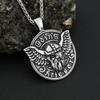 Vintage Nordic Stainless Steel Vikings Odin Head Necklace Men's Mythology Chain Pendant Necklace Punk Biker Male Jewelry Gifts