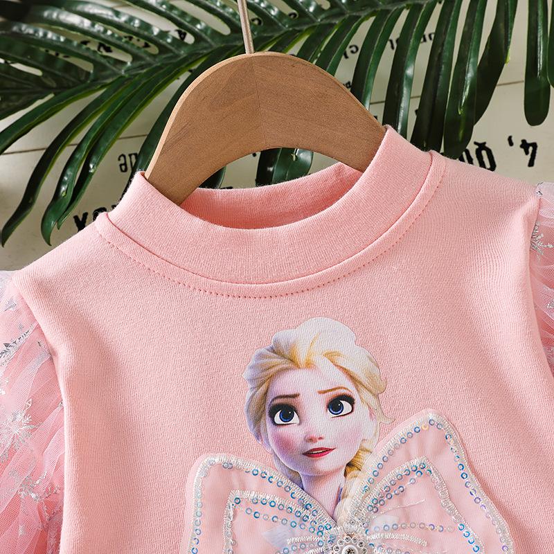 Girls' Dress Autumn Frozen Elsa Princess Dress Long Sleeve Puffy Tulle Dress