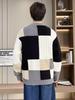 Men's Winter Thickened Color Block Knit Sweater - Warm, Casual, Trendy Fashion