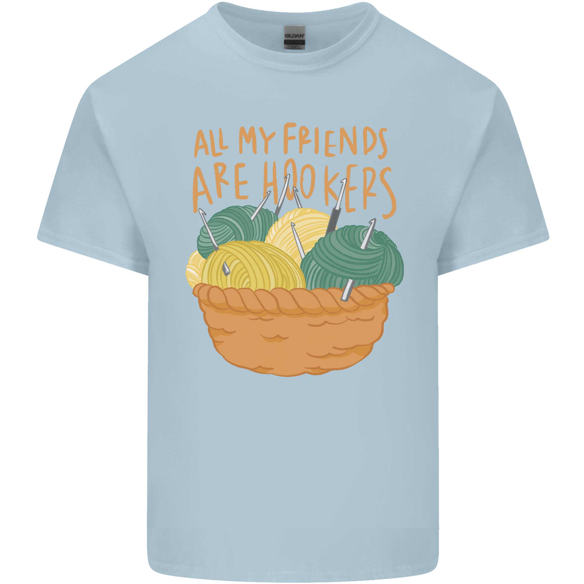 Friends Hookers Funny Crochet Knitting Unisexs Light Cotton Tshirt S