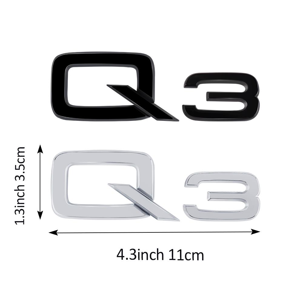 3D ABS A4L A6L A8L Q3 Q5 Q7 Letters Emblem Car Body Rear Trunk Logo Sticker For f2 Q L Series A1 A3 A4 B8 A5 A6 A7 Accessories