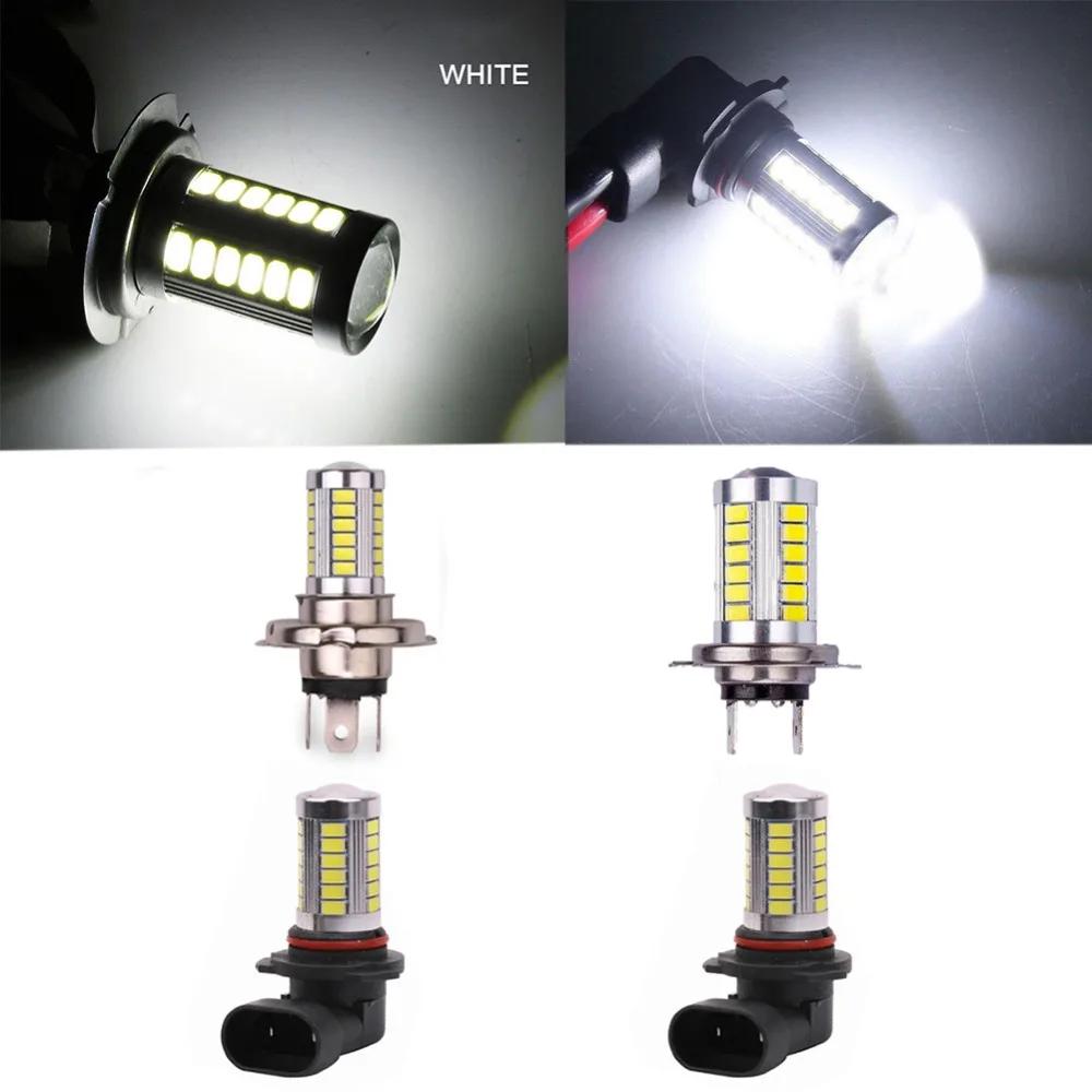 H4/H7/9005/9006 33SMD 800LM COB LED Düşük Tüketim Yüksek Güç Araba Canbus Far Ampulü Koşu Işığı Beyaz Motosiklet Sis Lambası