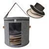 Window Cap Organizer Bag Zippered Lid Cowboy Hat Container Convenient Hat Storage Box Outdoor