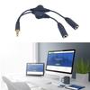 3.5mm Male To Double Female Headphone Headset Y Splitter Cable with Volumes Control Switches Headset Splitter for PC