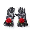 Mesh Flower Etiquette Gloves Fingered Short Mesh Lace Decorative Gloves