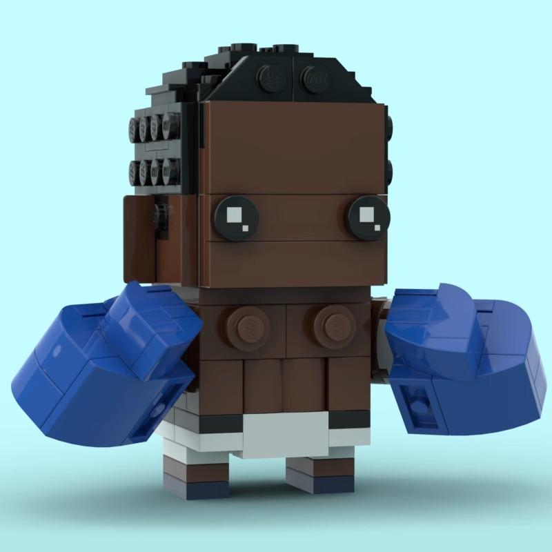 MOC Assembled Building Block Toy Set Gift Model Brickheadz Boxing Champion Boxin