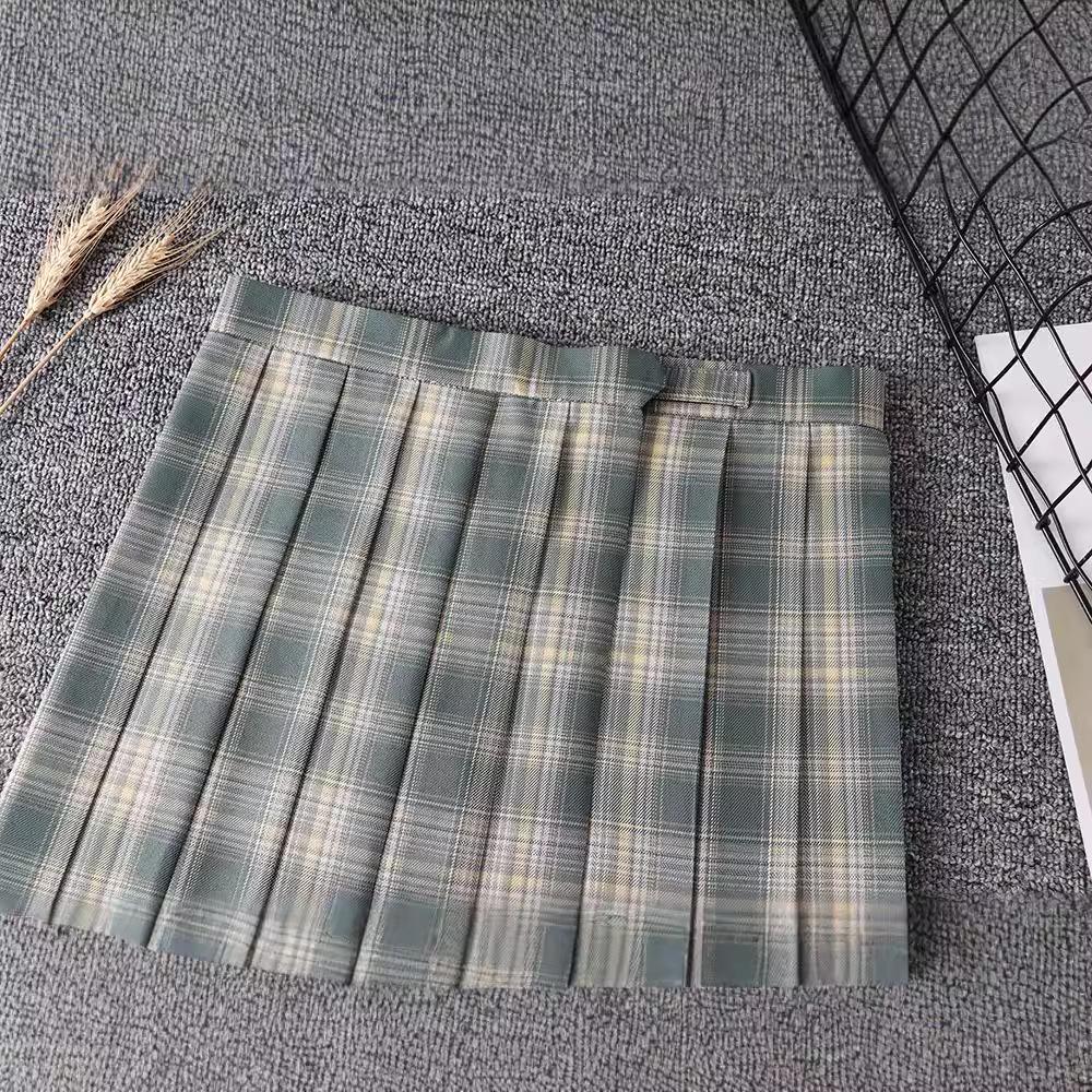 JK Japanese Plaid Pleated School Uniform Skirt
