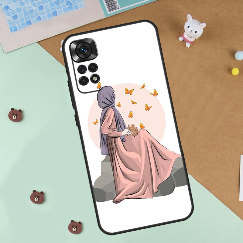 

Muslim Islamic Arabic Hijab Gril Case For Xiaomi Redmi 14C 10C 12C 13C Cover For Redmi Note 13 Pro 14 9 10 11 12 10S 11S 12S Redmi Note 9 Pro