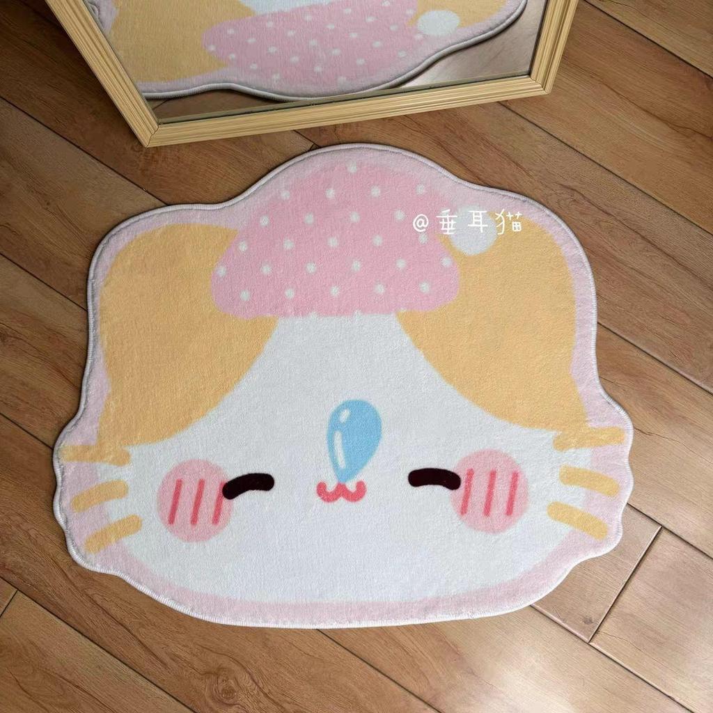 Cartoon Cute Bedroom Bedside Blanket Dresser Makeup Bathroom Bathroom Absorbent Non-slip Foot Pad