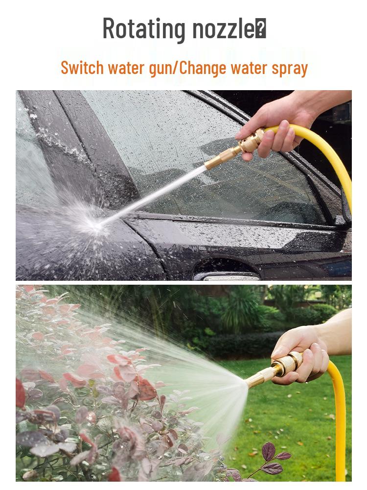 4-Point TPE Garden Hose: Home Car Wash & Watering with Water Gun Nozzle