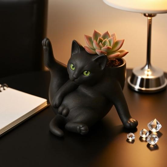 5/8-tommers Pelsstell Katteplantepotte Lekende Ball Katt Sukkulenter Urt