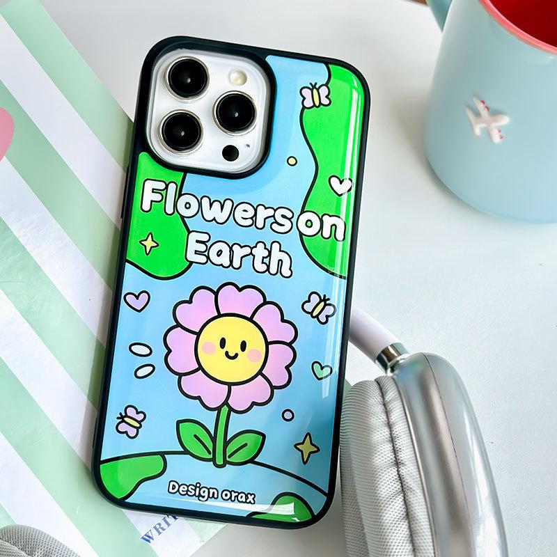iPhone case resin anti-drop wear-resistant Suitable for HUAWEI mate60pro cute small flower