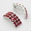 New 10Pcs/set 20mm*8mm Arched Rhinestone Buckles Diamond Buttons Plated Silver Square Invited To the Wedding Ribbon Slider